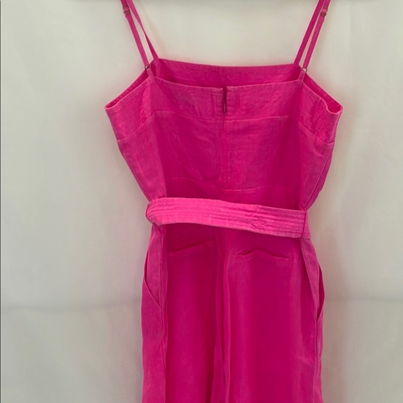 J.Crew Elegant Linen Pink Sleeveless Jumpsuit - Picture 6 of 8